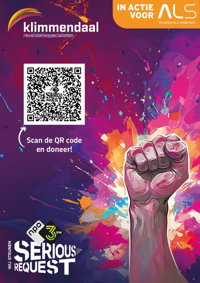 Poster Klimmendaal in actie voor Serious Request 2023